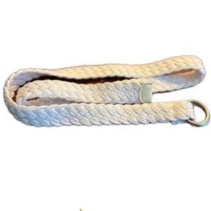 Relic white cotton braided belt L